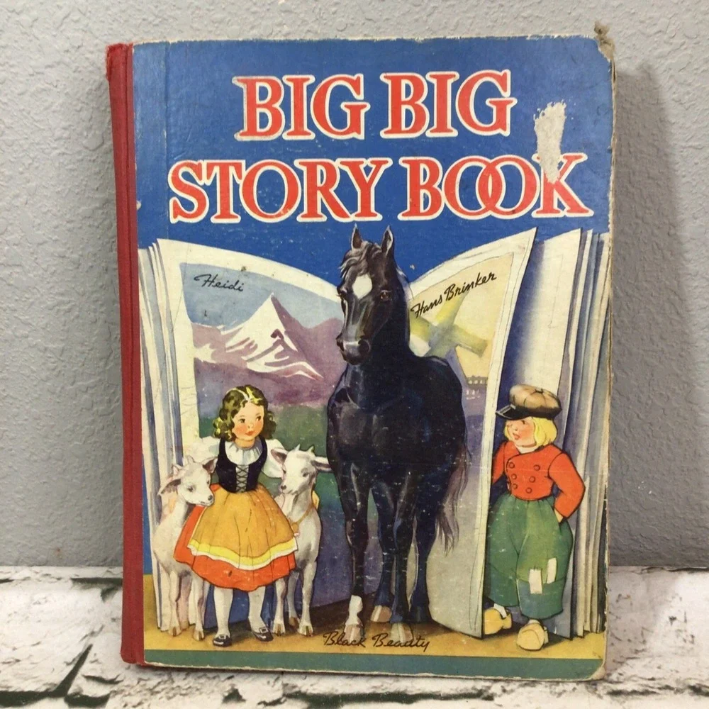 The Big Big‎ Story Book Black Beauty Heidi-Hans Brinker 1938 Vtg Whitman
